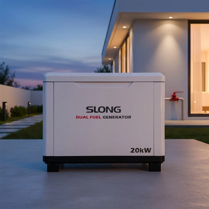 SLANGUR 10kw rafall Tvöfalt eldsneyti Hljóðlát LPG rafall Íbúðarrafall própangasrafall Heimaafritun Wifi sólkerfi